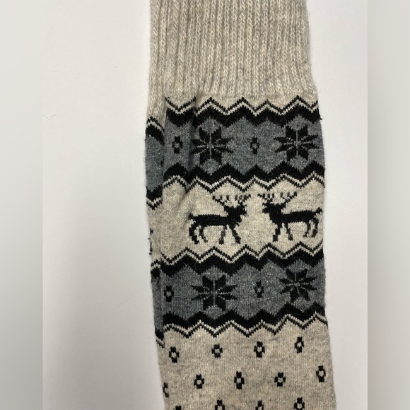 Yak wool blend thermal over the knee socks grey one size - Picture 4 of 6